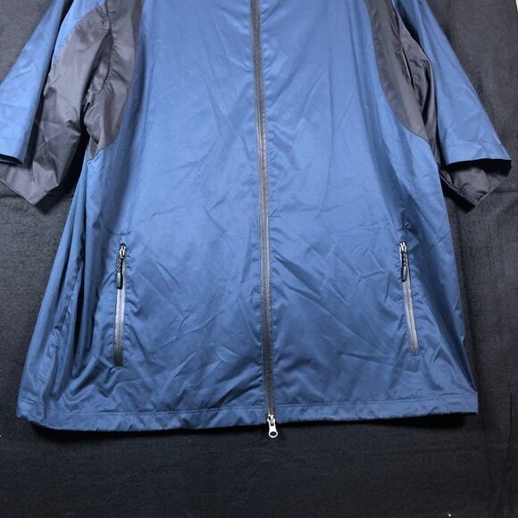 Greg Norman Mens Jacket Blue Black Full Zip Epic 1/2 Sleeve Golf Rain Large - Picture 5 of 12